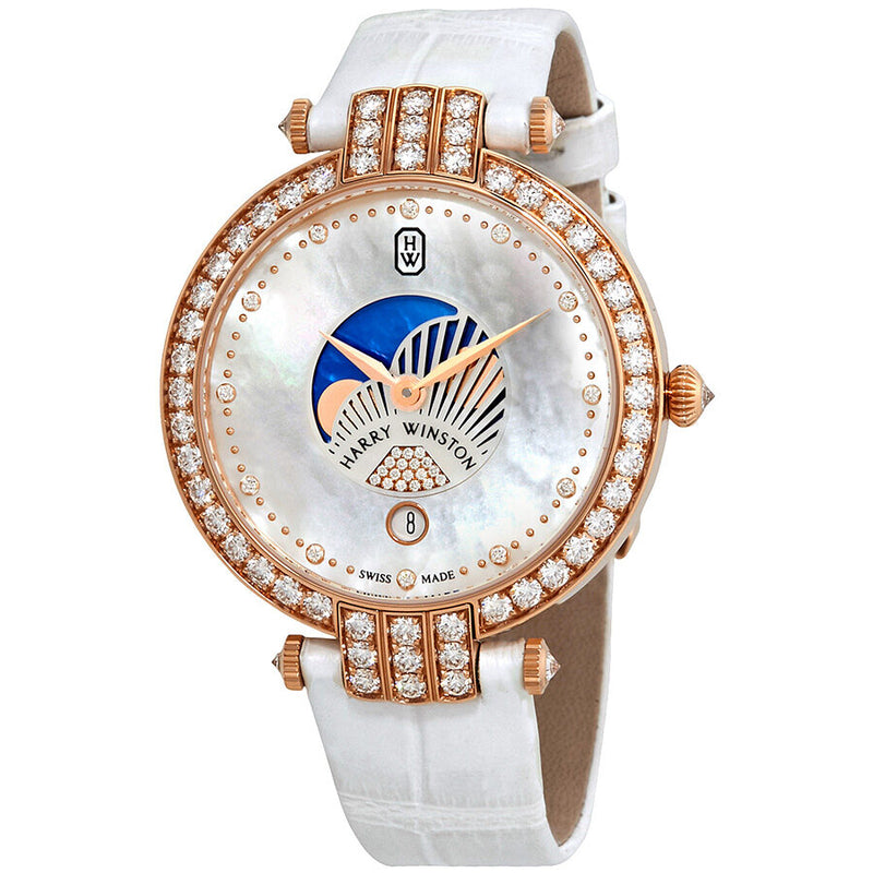 Harry Winston Premier Mother Of Pearl Dial Ladies Diamond Watch