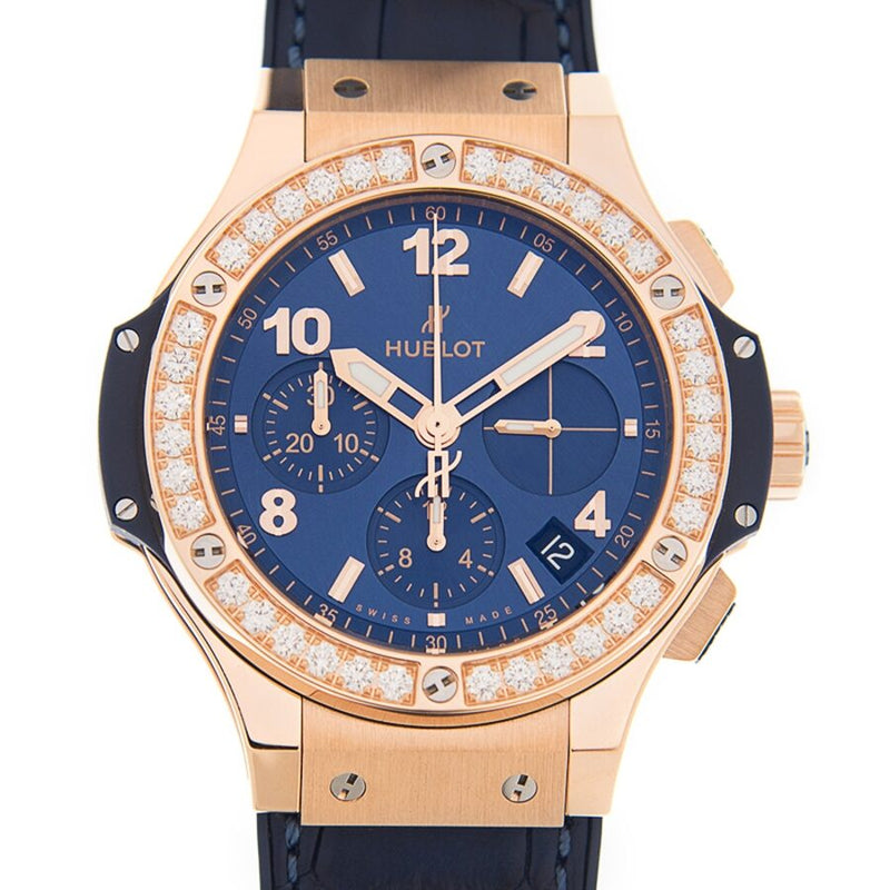 Hublot Big Bang Chronograph Automatic Diamond Blue Dial Men's Watch #341.PX.7180.LR.1204 - Watches of America