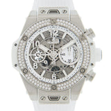 Hublot Big Bang Chronograph Automatic Diamond Silver Dial Men's Watch #441.NE.2010.RW.1104 - Watches of America