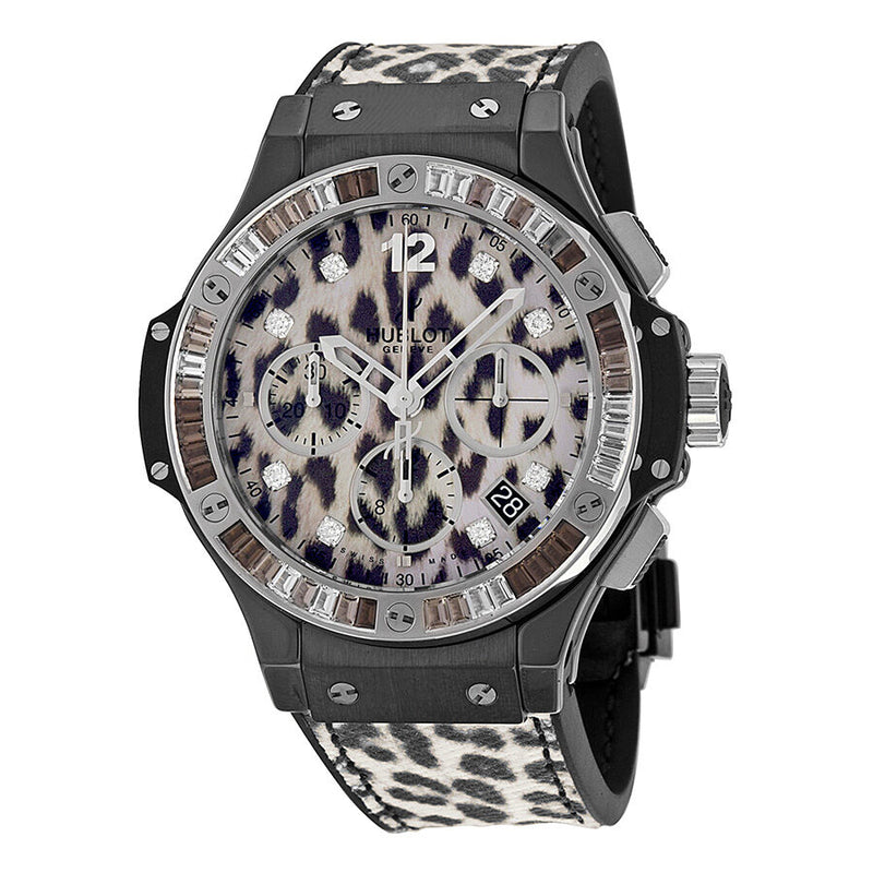 Hublot Big Bang Chronograph Leopard Dial Unisex Watch #341.CW.7717.NR.1977 - Watches of America