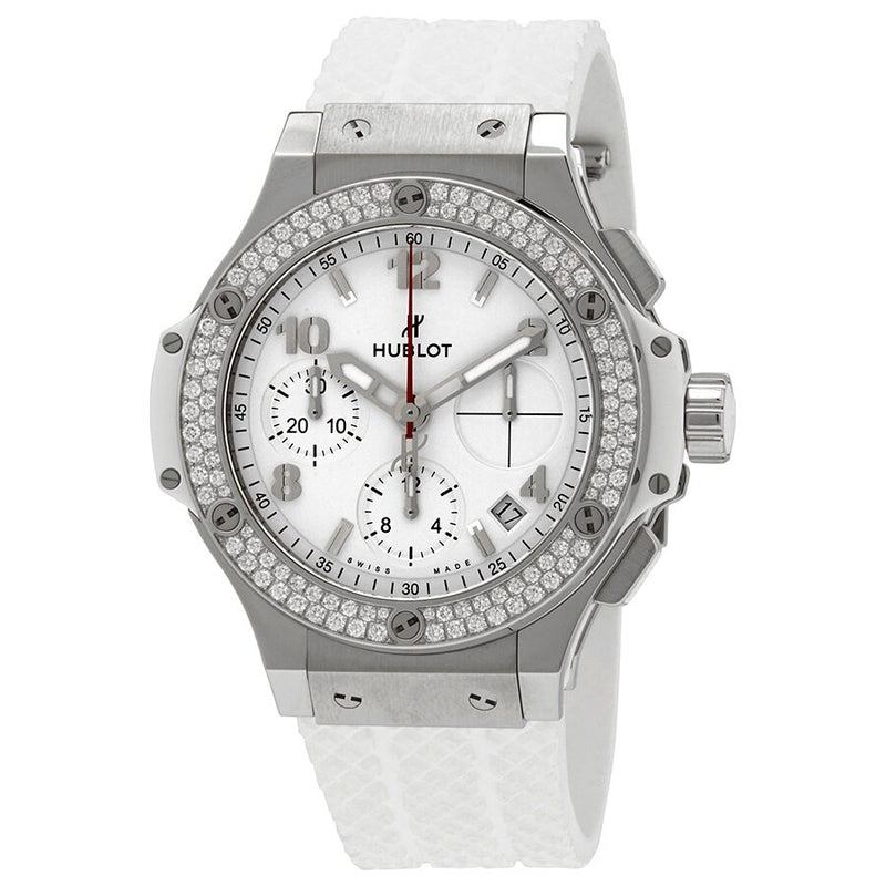 Hublot Big Bang Automatic Chronograph White Dial White Rubber unisex Watch 342SE230RW114#342.SE.230.RW.114 - Watches of America