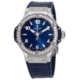 Hublot Big Bang Diamond Blue Dial Ladies Watch #361.SX.7170.LR.1204 - Watches of America