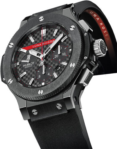 Hublot Big Bang Luna Rossa Black Carbon Fiber Dial Automatic Chronograph Men's Watch 301CM131RXLUN06#301.CM.131.RX.LUN06 - Watches of America