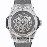Hublot Big Bang Sang Bleu Automatic Diamond Grey Dial Watch #465.SS.7047.VR.1204.MXM20 - Watches of America #2