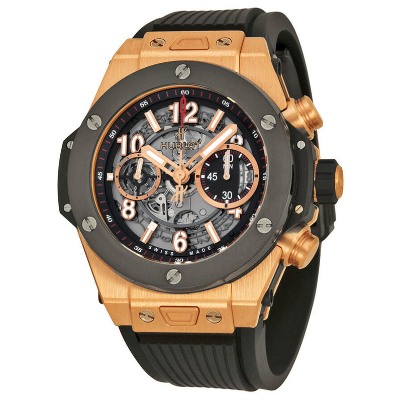 Hublot Big Bang Unico King Gold Ceramic Skeletal Dial Men's Watch #411.OM.1180.RX - Watches of America