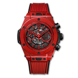 Hublot Big Bang Unico Limited Edition Red Magic Chronograph Automatic Matte Red Skeletal Dial Men's Watch #411.CF.8513.RX - Watches of America
