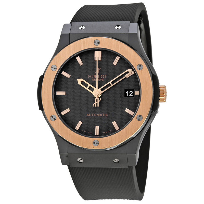 Hublot Ceramic King Gold Black Dial Automatic Men's Watch #511.CO.1780.RX - Watches of America