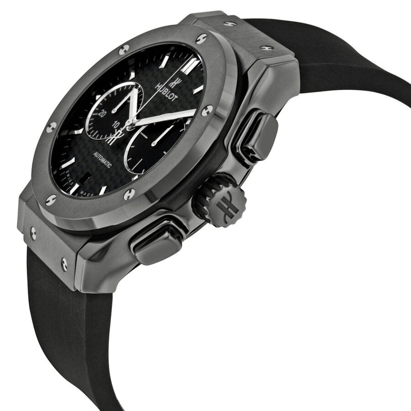 Hublot Classic Fusion Automatic Chronograph Black Magic Matt Carbon Fiber Dial Black Rubber Men's Watch #521.CM.1771.RX - Watches of America #2