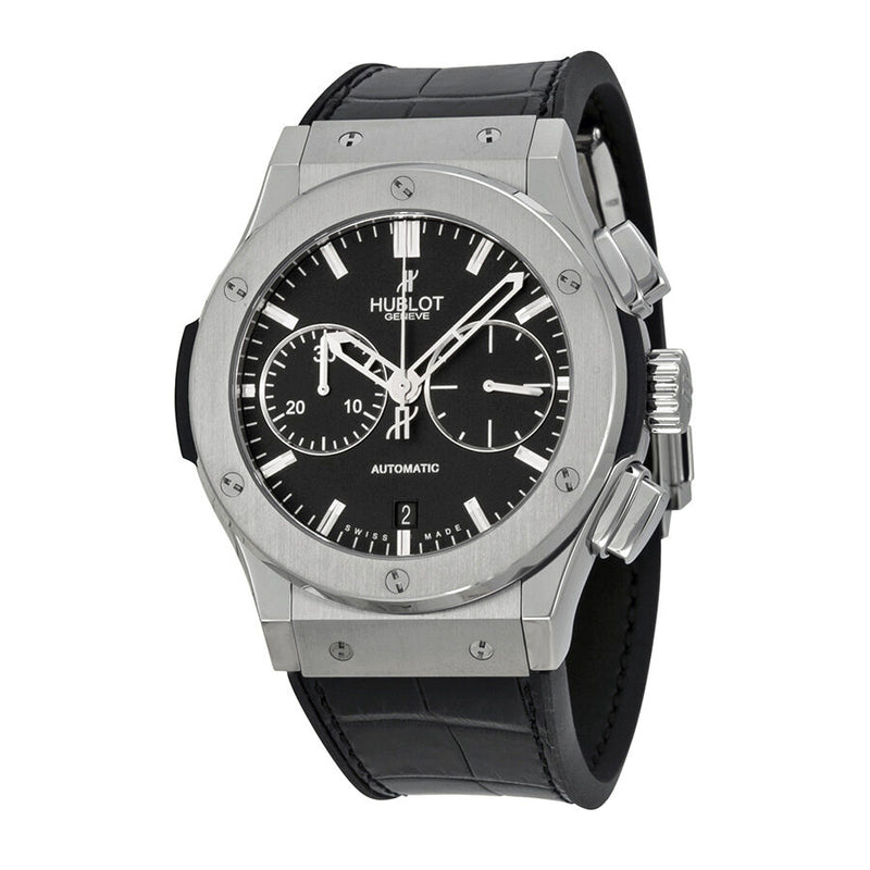 Hublot Classic Fusion Black Dial Black Leather Automatic Men's Watch #521.NX.1170.LR - Watches of America