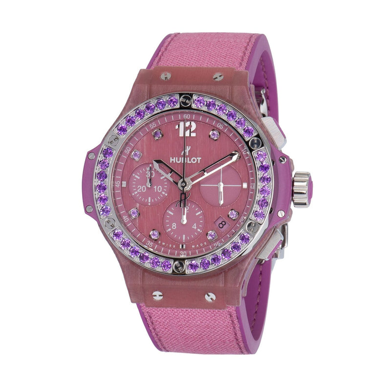 Hublot Tutti Frutti Linen Chronograph Automatic Diamond Purple Dial Ladies Watch #341.XP.2770.NR.1205 - Watches of America