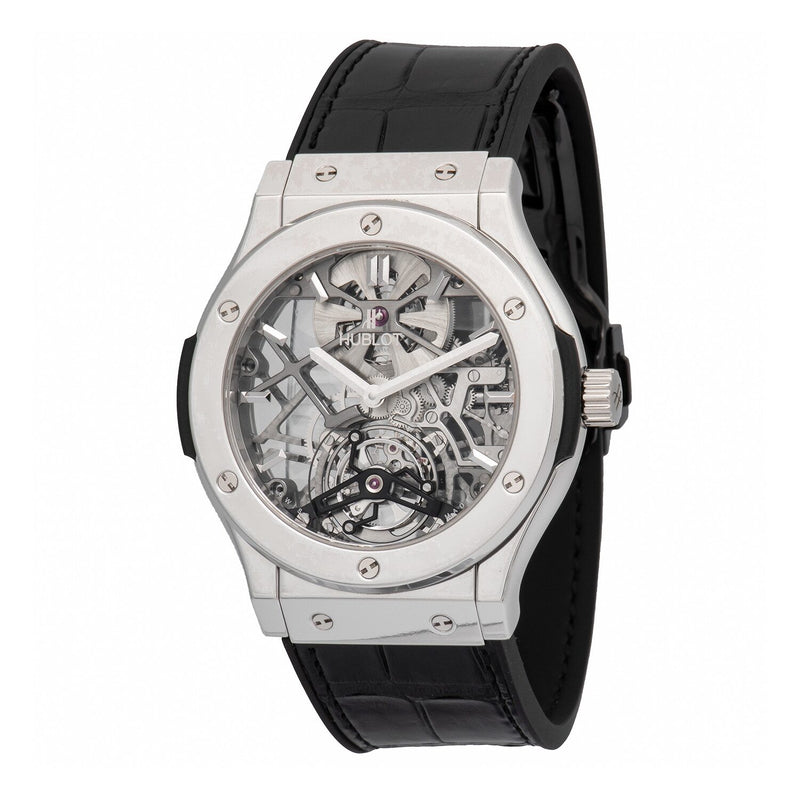 Hublot Ultra-Thin Skeleton Tourbillon Dial Skeleton Automatic Men's Luxury Watch #505.TX.0170.LR - Watches of America