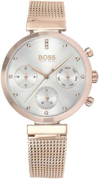 Hugo boss rose shop gold watch womens