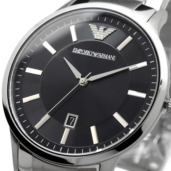 Emporio Armani Sportivo Reloj de hombre de acero inoxidable con esfera negra AR2457