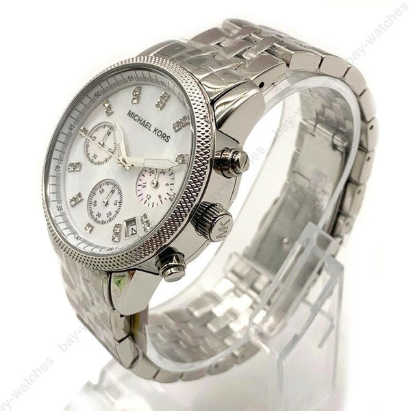 Michael Kors Jet Set Chronograph Mother of Pearl Dial Ladies Watch MK5020 - Watches of America #2