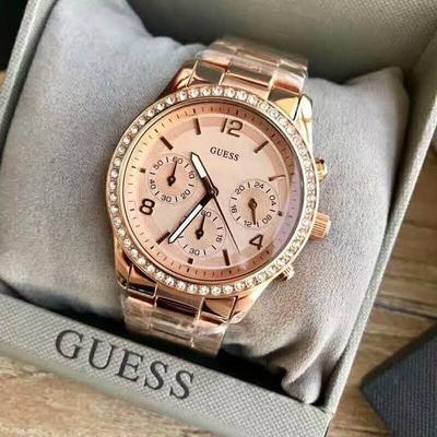 Guess Mini Spectrum Crystal Rose Gold Ladies Watch W0122L3 Watches of America