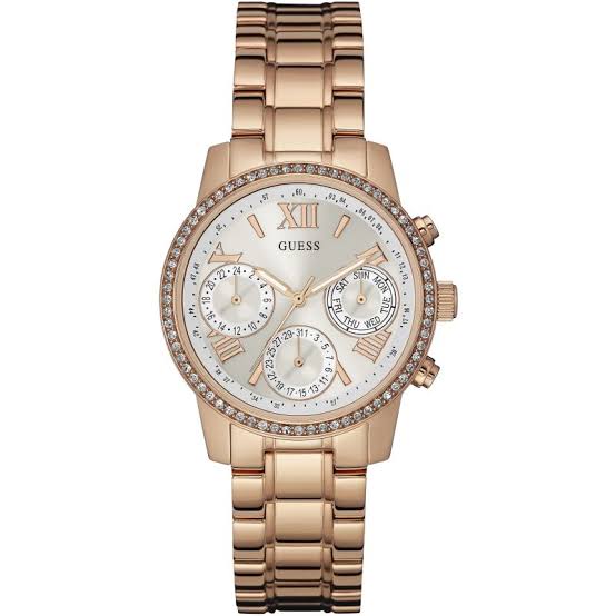 Guess Mini Sunrise Diamond Rose Gold Ladies Watch  W0623L2 - Watches of America