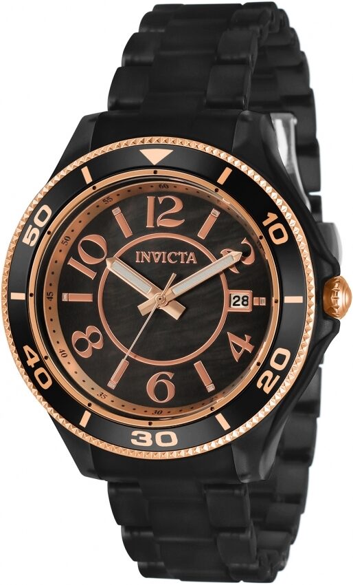 Invicta Anatomic Quartz Black Dial Ladies Watch #30364 - Watches of America