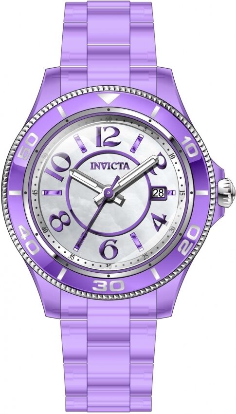 Invicta Anatomic Quartz White Mother of Pearl  Dial Ladies Watch #30359 - Watches of America