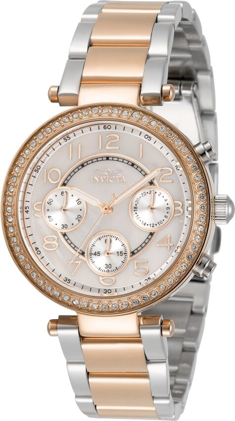 Invicta Angel Chronograph Quartz Crystal White Dial Ladies Watch #30966 - Watches of America