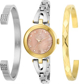 Invicta Angel Quartz Crystal Gold Dial Ladies Watch and Bracelet Set #29337 - Watches of America