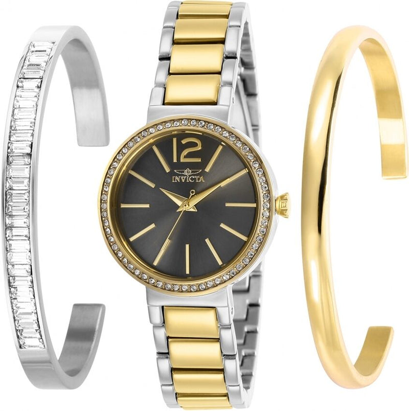 Invicta Angel Quartz Crystal Grey Dial Ladies Watch #29274 - Watches of America