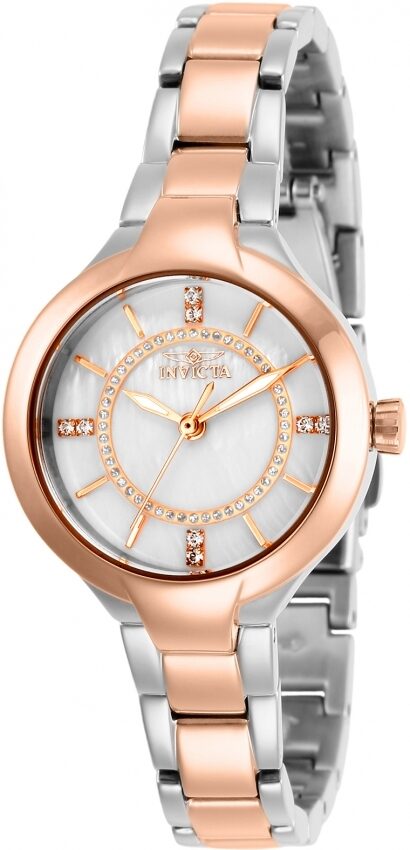Invicta Angel Crystal White Dial Two-tone Ladies Watch and bangle Set #29329 - Watches of America #2
