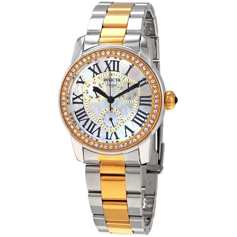 Invicta Angel Crystal White Mother of Pearl Dial Ladies Watch #28471 - Watches of America