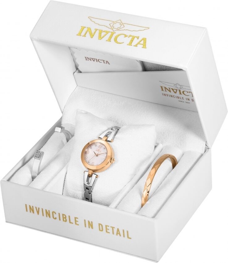 Invicta Angel Quartz Crystal White Mother of Pearl Dial Ladies Watch #29338 - Watches of America #3