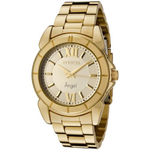 Invicta Angel Gold Dial 18kt Gold-plated Ladies Watch #0459 - Watches of America