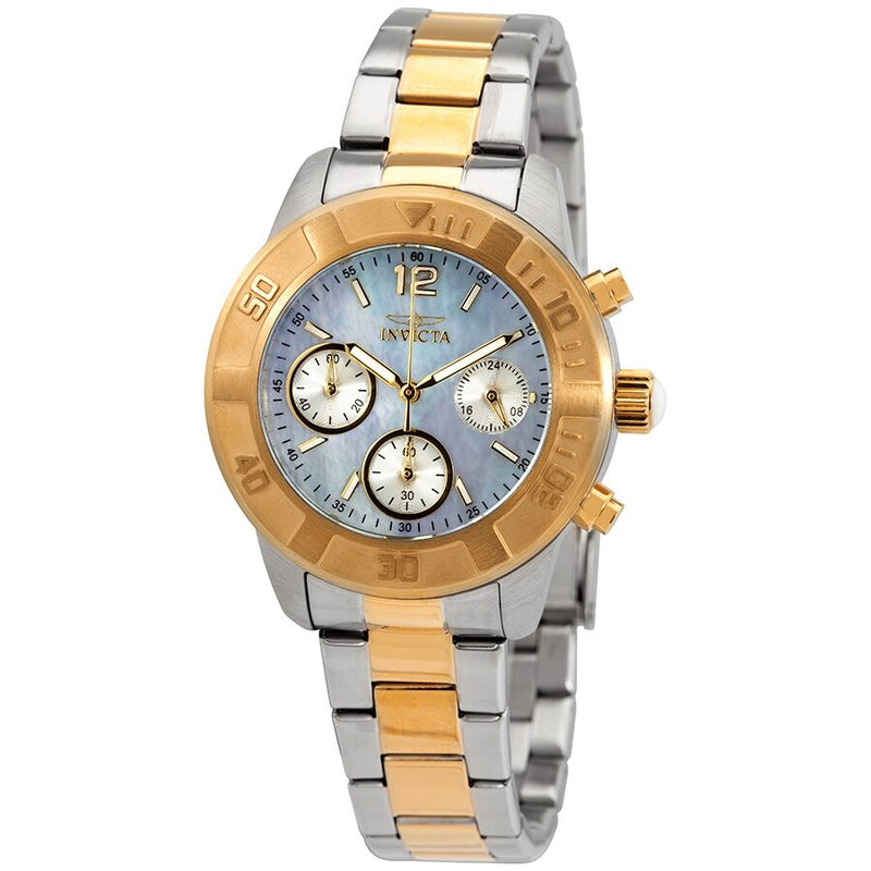 Invicta Angel Mother of Pearl Dial Two-tone Ladies Watch #21613 - Watches of America