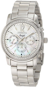 Invicta Angel Multi-Function Mother of Pearl Stainless Steel Ladies Watch #11768 - Watches of America