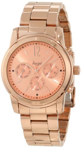 Invicta Angel Multi-Function Rose Dial Rose Gold-plated Ladies Watch #12509 - Watches of America