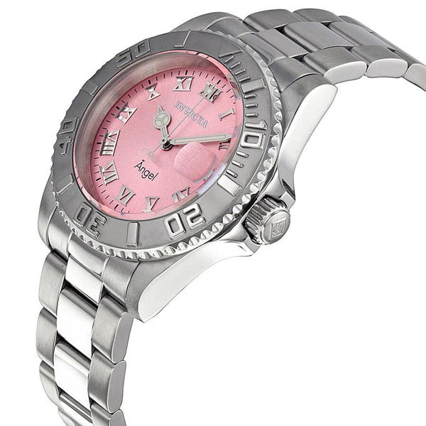 Invicta Angel Pink Dial Stainless Steel Ladies Watch #14360 - Watches of America #2