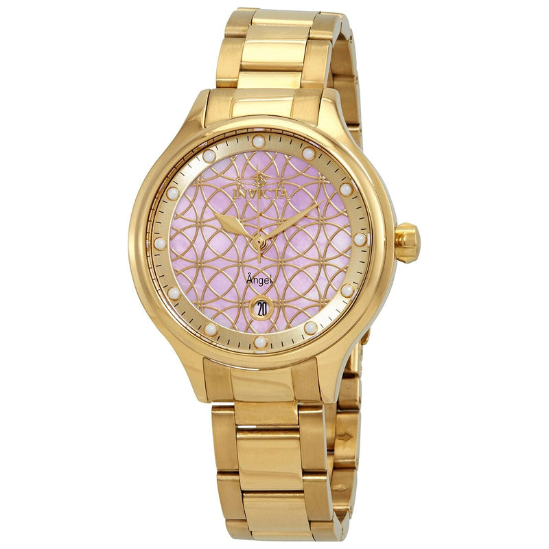 Invicta Angel Pink Mother of Pearl Dial Ladies Watch #27765 - Watches of America