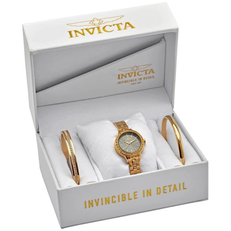 Invicta Angel Quartz Crystal Grey Dial Ladies Watch and Bracelet Set #29314 - Watches of America #4