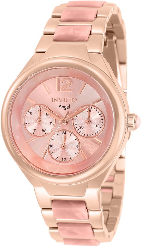 Invicta Angel Quartz Pink Dial Ladies Watch #32080 - Watches of America