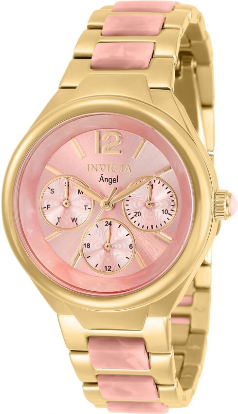 Invicta Angel Quartz Pink Dial Ladies Watch #32081 - Watches of America