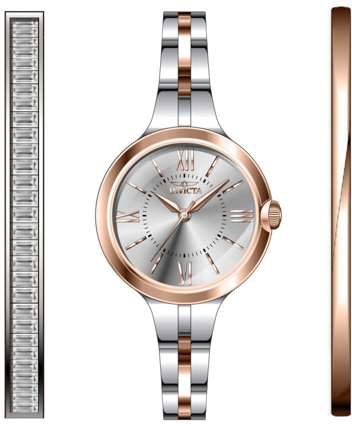 Invicta Angel Quartz Silver Dial Ladies Watch and Bracelet Set #29347 - Watches of America