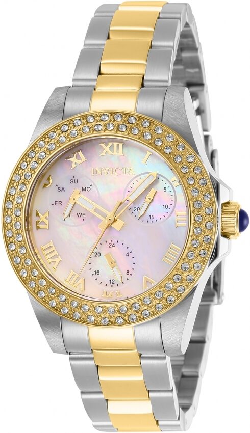 Invicta Angel Quartz White Mother of Pearl Dial Ladies Watch #28480 - Watches of America