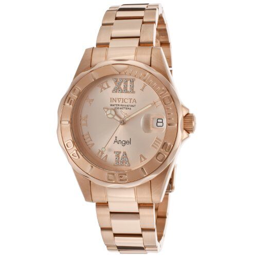 Invicta Angel Rose Dial Rose Gold-tone Ladies Watch #14398 - Watches of America