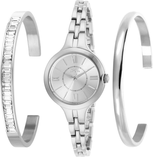 Invicta Angel Quartz Silver Dial Ladies Watch and Bracelet Set #29339 - Watches of America