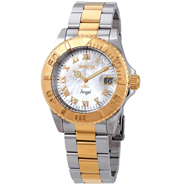 Invicta Angel White Dial Two-tone Ladies Watch #14364 - Watches of America