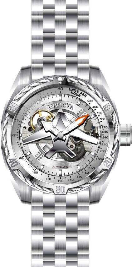 Invicta Aviator Automatic Silver Dial Men's Watch #28213 - Watches of America