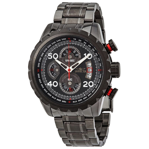 Invicta Aviator Chronograph Black Dial Men's Watch #28155 - Watches of America