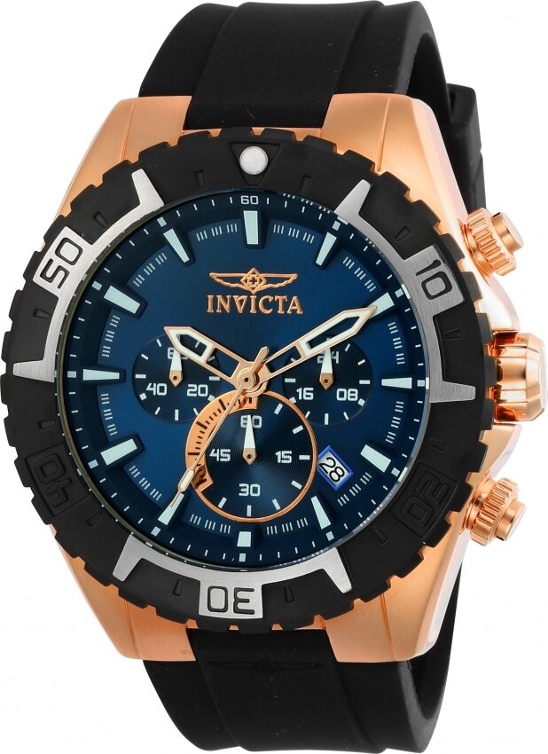 Invicta Aviator Chronograph Blue Dial Men's Watch #22524 - Watches of America