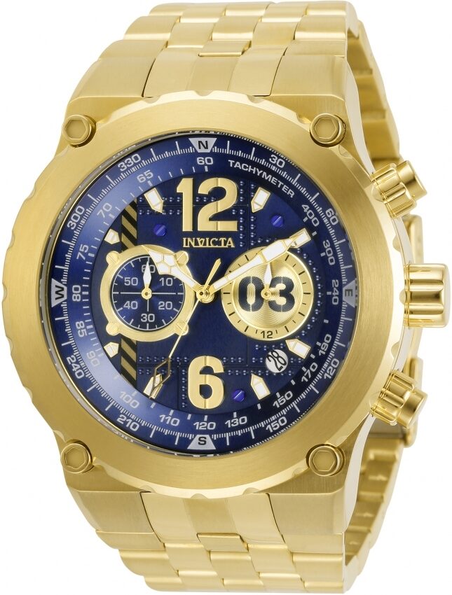 Invicta Aviator Chronograph Quartz Blue Dial Men's Watch #31595 - Watches of America