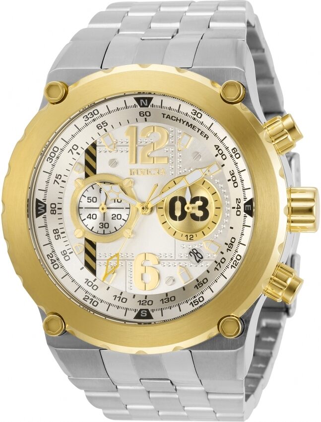 Invicta Aviator Chronograph Quartz White Dial Men's Watch #31591 - Watches of America