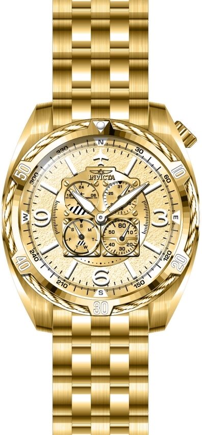 Invicta Aviator Quartz Gold Dial Gold-tone Men's Watch #28088 - Watches of America