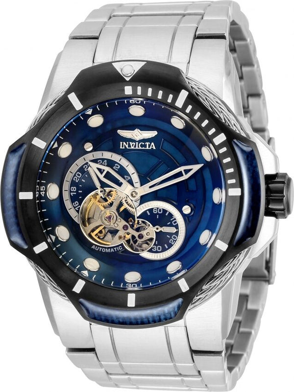 Invicta Bolt Automatic Blue Dial Open Heart Men's Watch #31174 - Watches of America