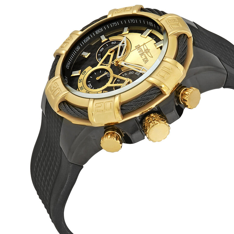 Invicta Bolt Chronograph Black and Gold Dial Men's Watch #24699 - Watches of America #2